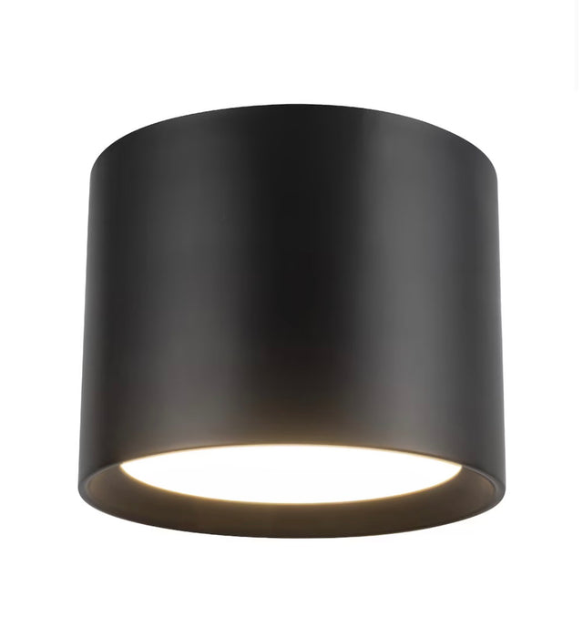 SoModern Uma 9-in Black dimmable LED Semi-Flush Mount (new)