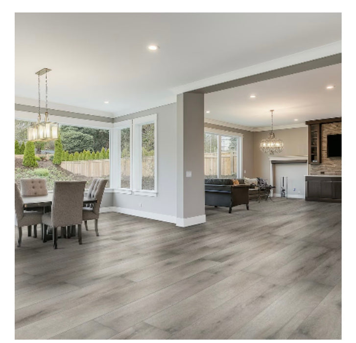 MSI Stone ULC Aspen Fog 10 mm x 7.72 in. x 47.87 in. Light Grey Wood Look Waterproof Hybrid Resilient Flooring (17.96 sq. ft.) (new)