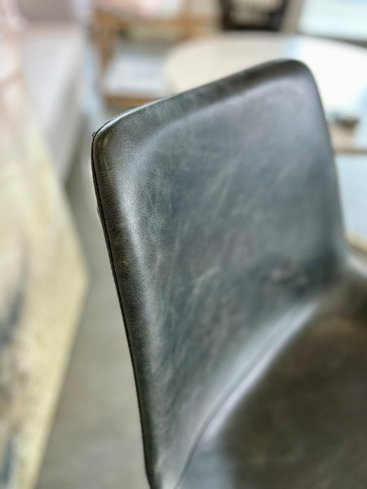 Matte Black Leather Chair