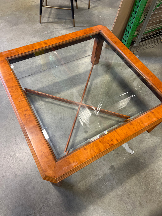 Retro Wood and Glass Coffee Table (used)