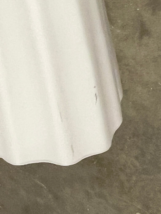 3 Light Frosted Ribbed Brushed Chrome Vanity Light (new)