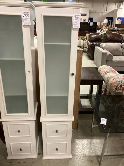 High cabinet with glass door (used)
