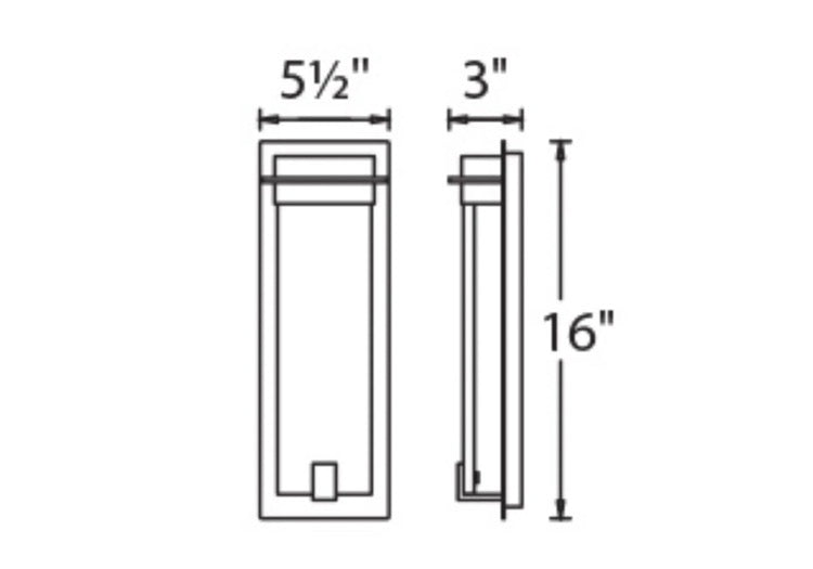 WAC Lighting Spa 16" LED Outdoor Wall Sconce in a Bronze Finish (New)