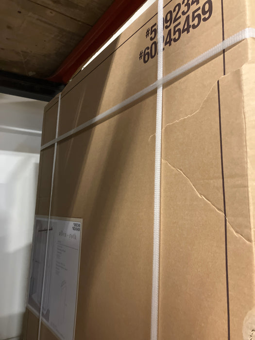 Allen + Roth  32-in x 78-in Clear Glass Return Shower Panel with Chrome Finish (New)