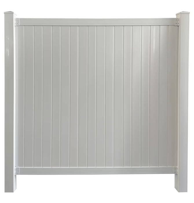 Creative Surfaces® 6' x 6' White Vinyl Fence Panel Ivory (Unassembled New)