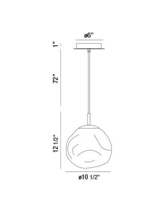 Eurofase Bankwell Pearlized Orb Light Pendant in Chrome (new)