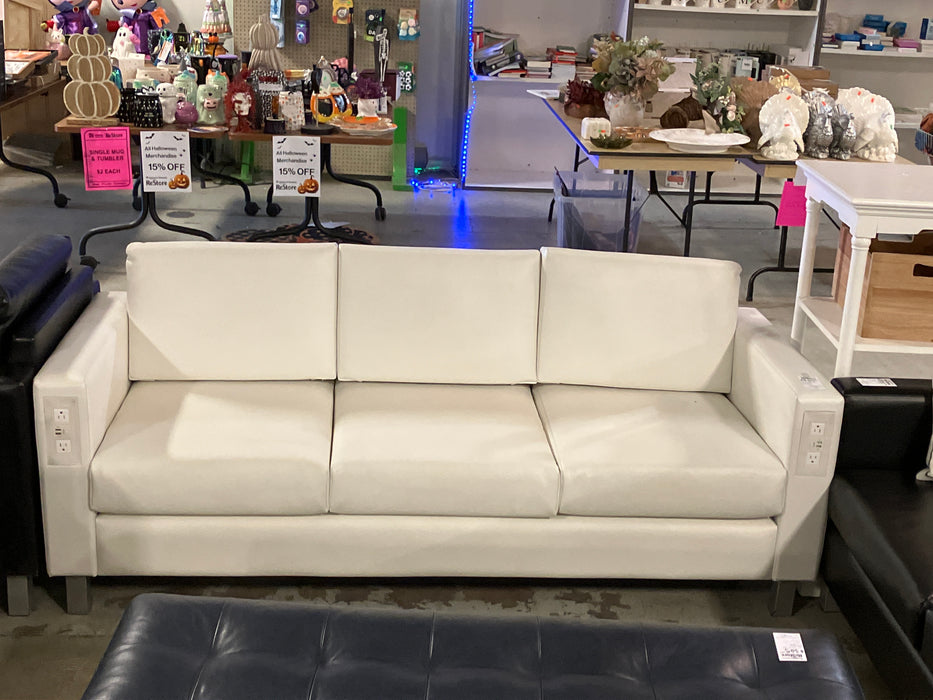 White leather sofa (used)