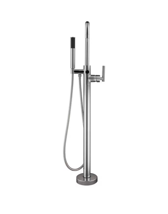 Glacier Bay Bay Kaylyn Single-Handle Floor Mounted Tub Filler Faucet and Handheld Shower in Polished Chrome (new)