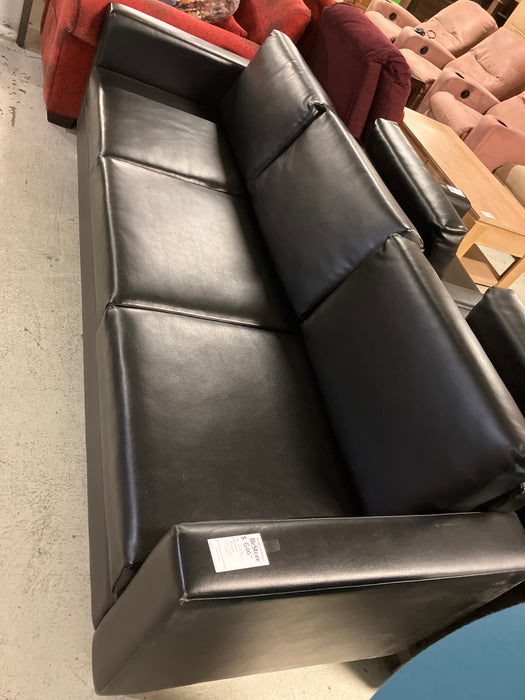 Black Leather Sofa (Used)