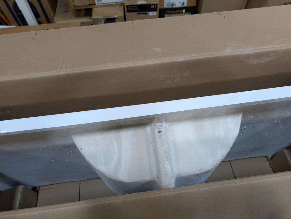 Magick Woods 49 In. W x 22 In. D White Vanity Top with Wave Bowl (new)