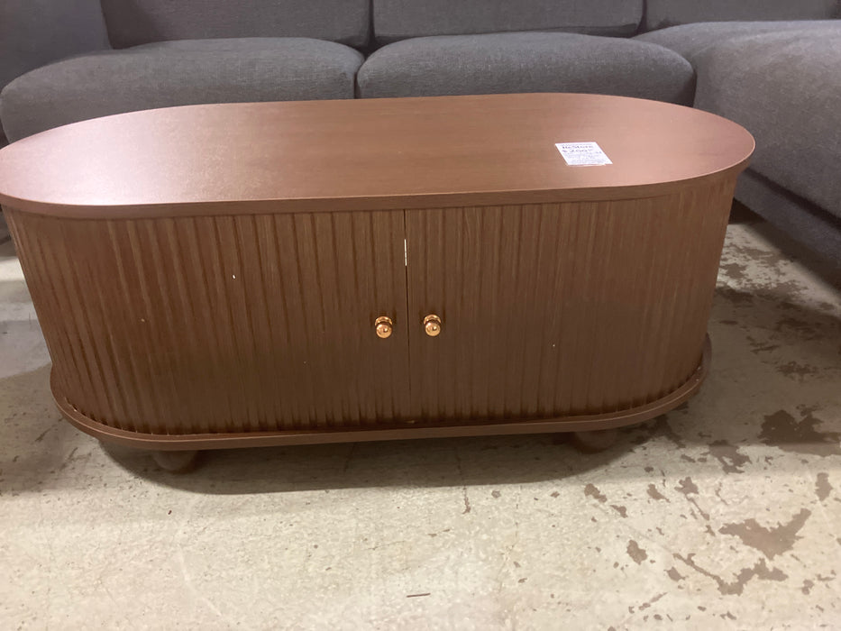 Ulva Oval coffee table with sliding doors (new)