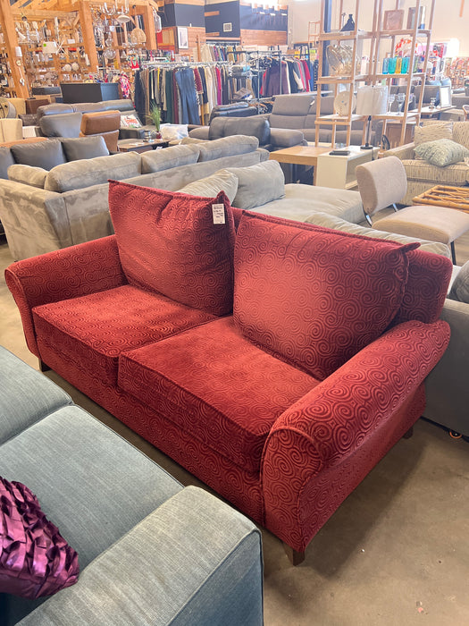 Burgundy Swirl Sofa