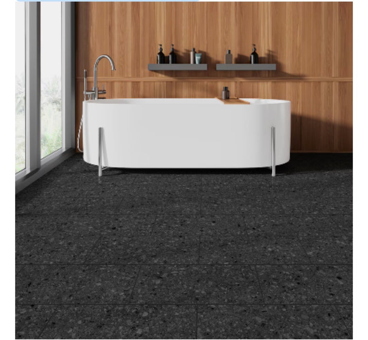 Lifeproof Gaspesie Park Terrazzo 6.5mm x 11.9 in. W x 23.8 in. L 22MIL Click Lock Waterproof Luxury Vinyl Tile Flooring (17.7 sq.ft./case) (new)