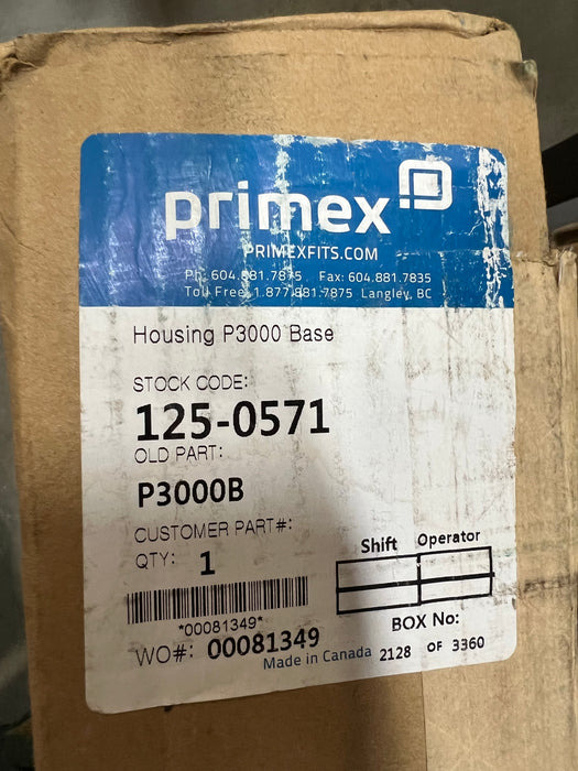 Primex P3000B Transparent ABS Polymer Plastic Enclosure Base (new)