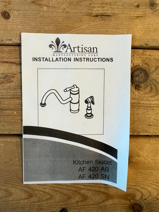 Artisan AF420-SN Premium Satin Nickel Pull-Out Kitchen Sink Faucet (new)