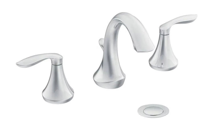 MOEN Eva 2 Handle 8-to-16-inch Widespread Bathroom Sink Faucet/Tap in Chrome (Valve Not Included) New