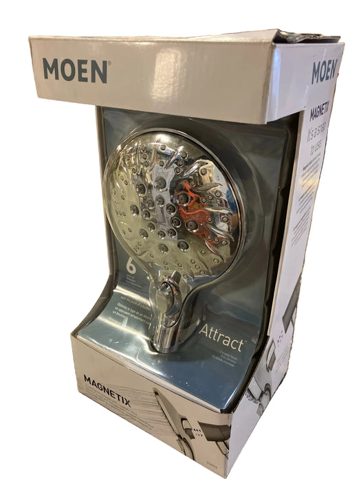 MOEN Attract 6-Setting 5.5-Inch Diameter Handheld Shower Head with Magnetic Dock in Chrome (new)