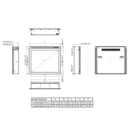 ActiveFlame Pro Series Built-In Electric Fireplace , 42IN (New)
