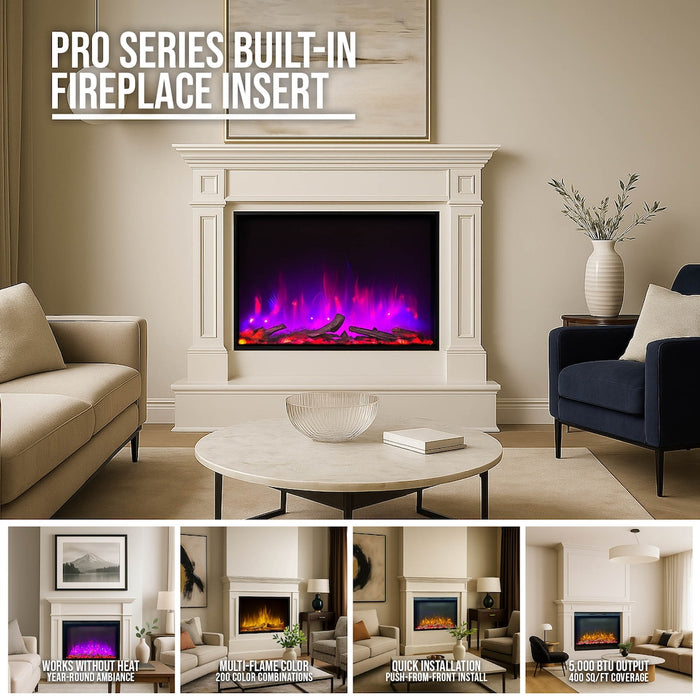 ActiveFlame Pro Series Built-In Electric Fireplace , 42IN (New)