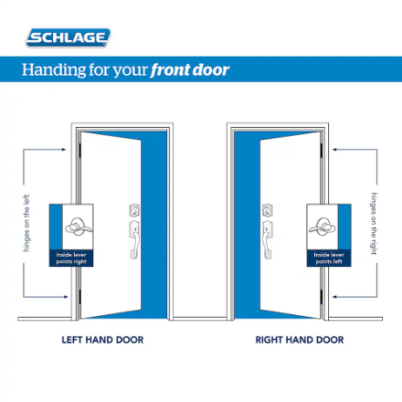 Schlage Addison Trim Satin Nickel Entry Exterior Door Handleset and Accent Door Lever Rated AAA Security (New)
