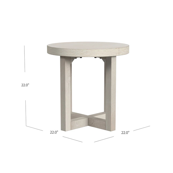 Adelia Cross Legs End Table - Colour White Wash - ST-68522-WH