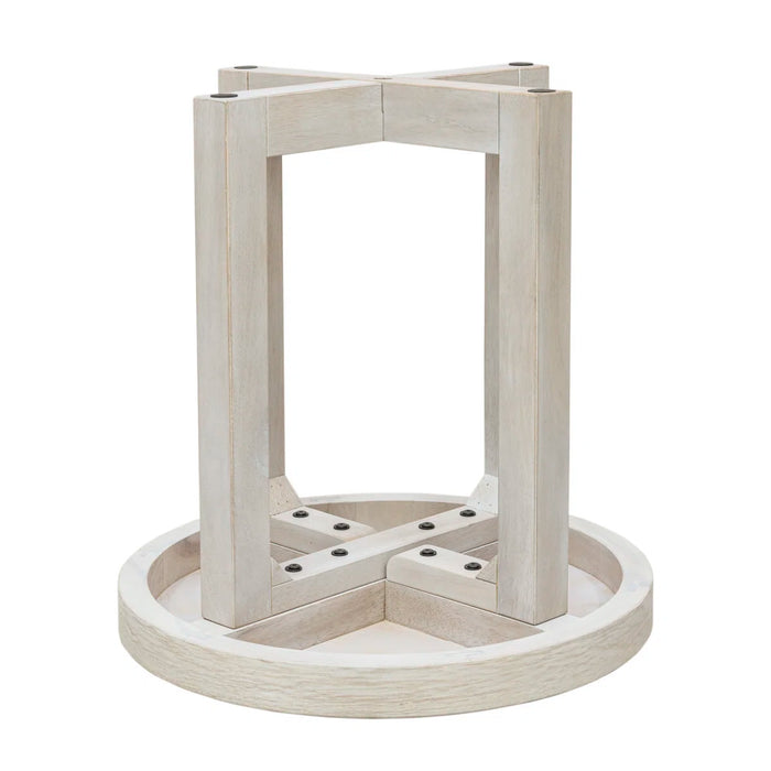 Adelia Cross Legs End Table - Colour White Wash - ST-68522-WH