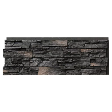 Nextstone Country Ledgestone 43.5 in x 15.5 in. Faux Stone Siding Panel in Andean Onyx (4-Pack) (New)