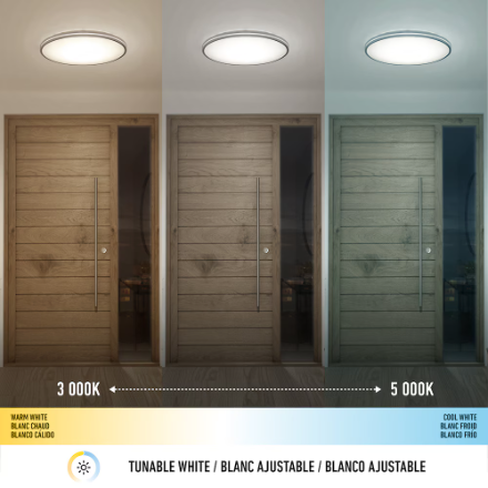 Artika Athos 21-inch 1-light Modern Metallic Silver Dimmable Integrated LED Ceiling Flush mount Light (New)