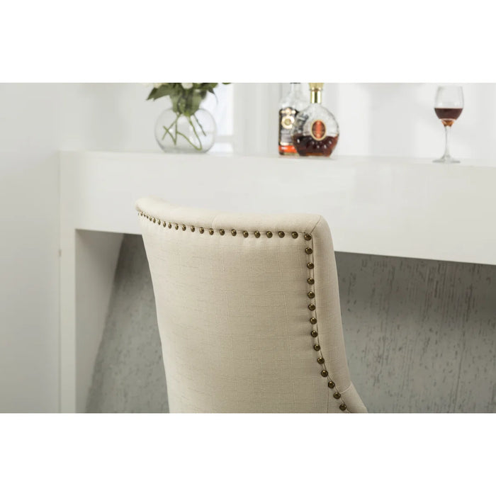 Authement Tufted Arm Chairs - Upholstery Colour Tan - C169TA - Set of 2