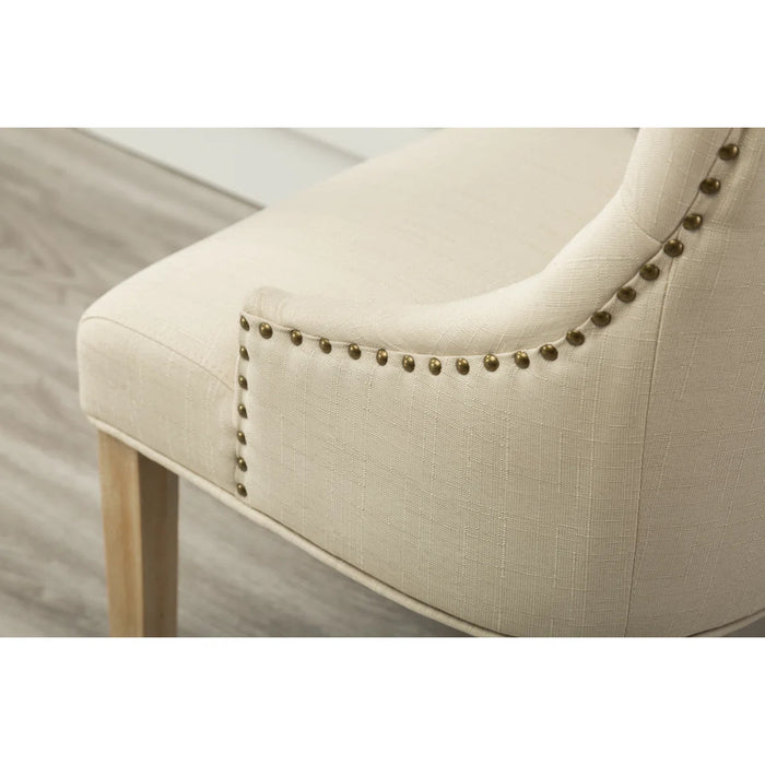 Authement Tufted Arm Chairs - Upholstery Colour Tan - C169TA - Set of 2