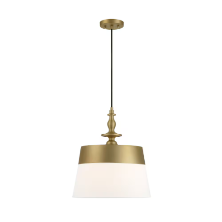 Designers Fountain Ava 1-Light Brushed Gold Pendant Light (New)
