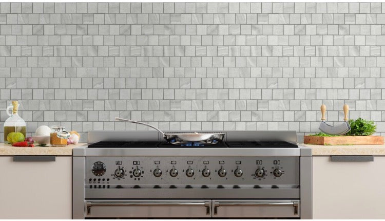MSI Stone ULC Matrix Grey 12 in. x 12 in. x 10 mm Polished Porcelain Mesh-Mounted Mosaic Tile (new)