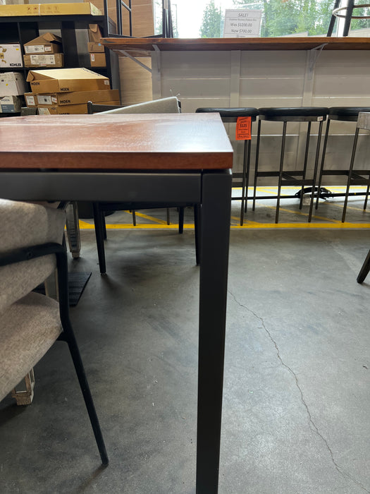 Walnut Wood and Metal Dining Table