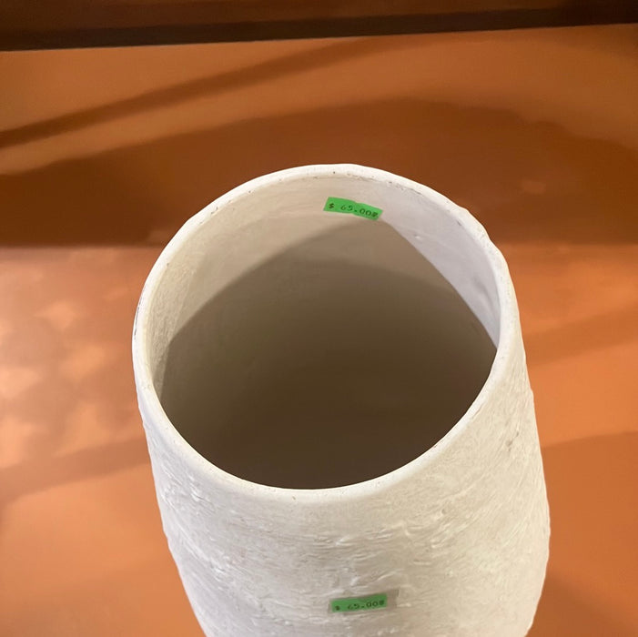 White Textured Ceramic Vase (new)