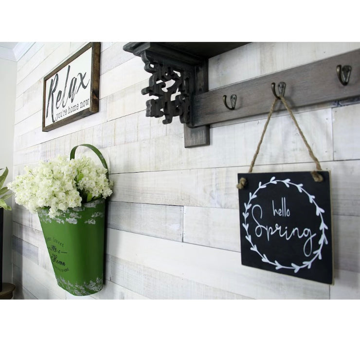 HDG 1/2 in. x 4 in. x 4 ft. White Wash Weathered Hardwood Board (8-Piece) New*