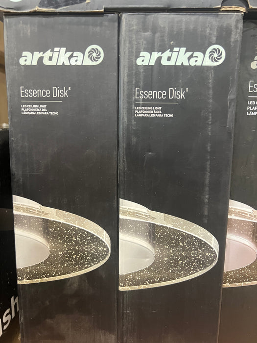 Artika Essence Disk 13-inch 1-light Chrome Dimmable Integrated LED Ceiling Flushmount Light Fixture (new)