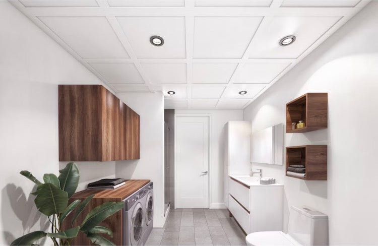 Embassy Ceilings Suspended Ceiling Tile Kit - 8 Panels 2 ft. x 2 ft. (40 sq. ft. total coverage)