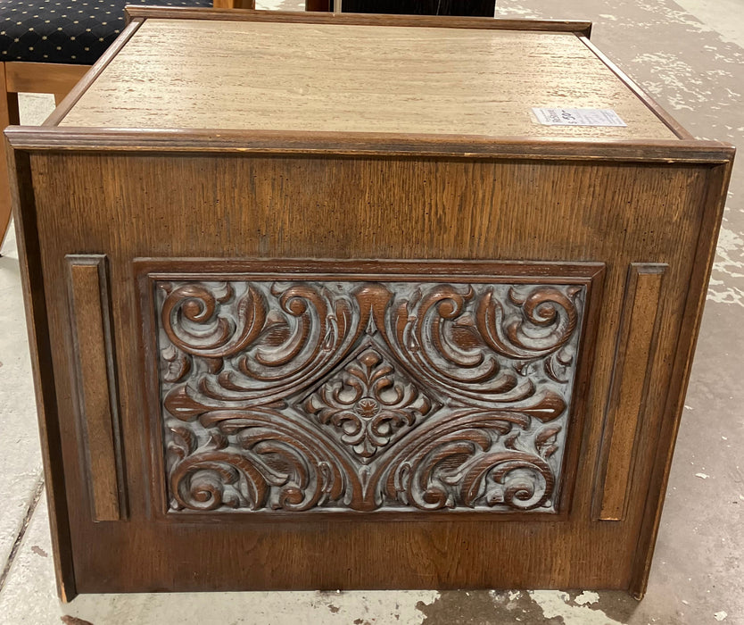 Wooden Nightstand with Storage