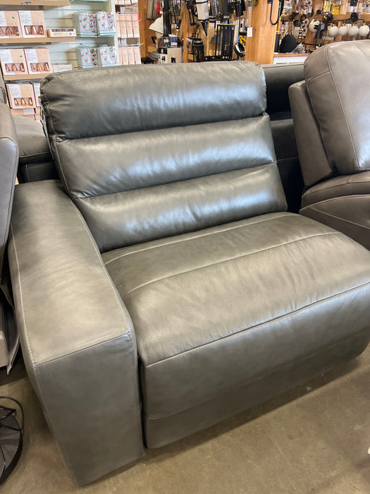Grey Leather Armchair (new)