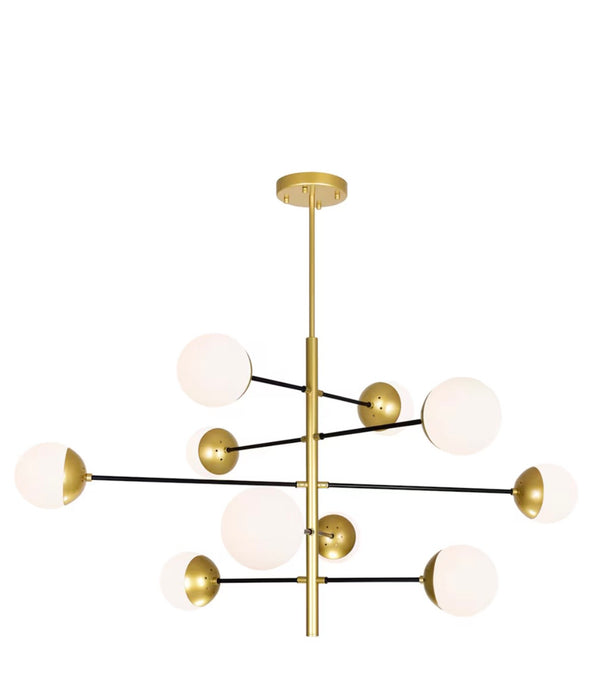 CWI Lighting Compass 10 Light Medallion Gold Chandelier (new)