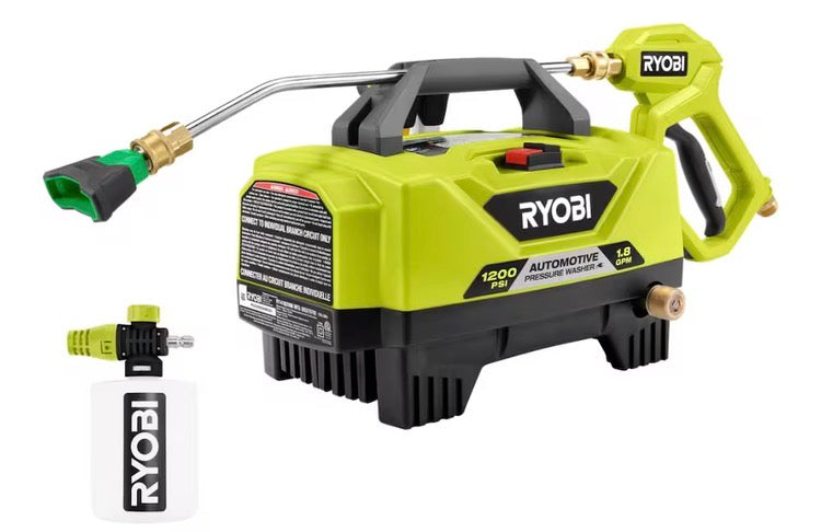 RYOBI 1.8 GPM Automotive High Flow Electric Pressure Washer Kit (New)