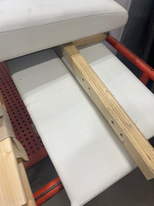 White Faux Leather Double Bed Frame