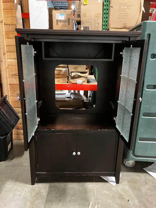 Tall Tv Cabinet With Sliding glass doors (Used)