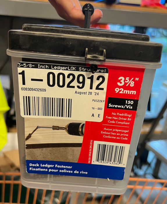 FastenMaster 3-5/8- Inch LedgerLOK Structural Wood Screws in Gray (150-Pcs) (new)