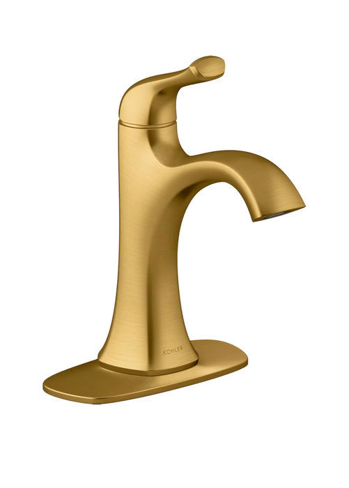 KOHLER Sundae Single-Handle Bathroom Sink Faucet in Gold (new)