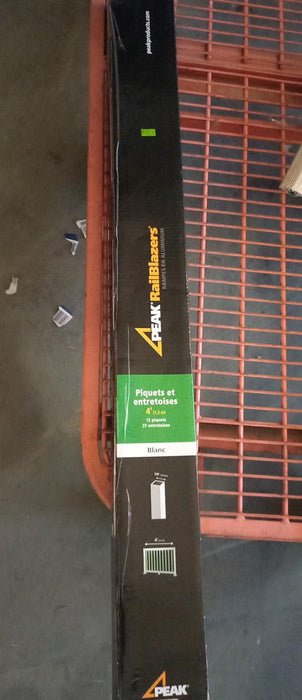 Peak RailBlazers Aluminum Deck Railing - Pickets and Spacers - 4 ft. White (New)