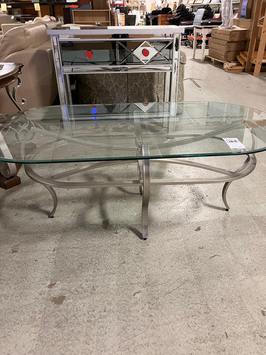Oval Glass Table