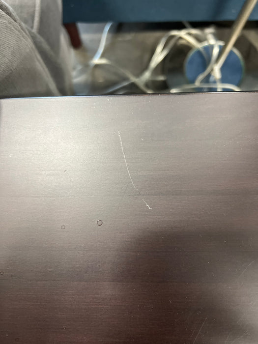 Espresso Wooden Side Table with Cross Legs