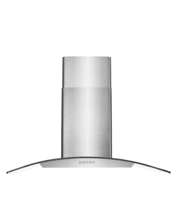 Cosmo 36 in. Vista Collection Ductless Wall Mount Range Hood, Button Controls, Stainless Steel (new)