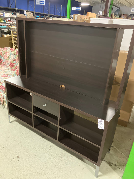 Wooden tv console table (used)